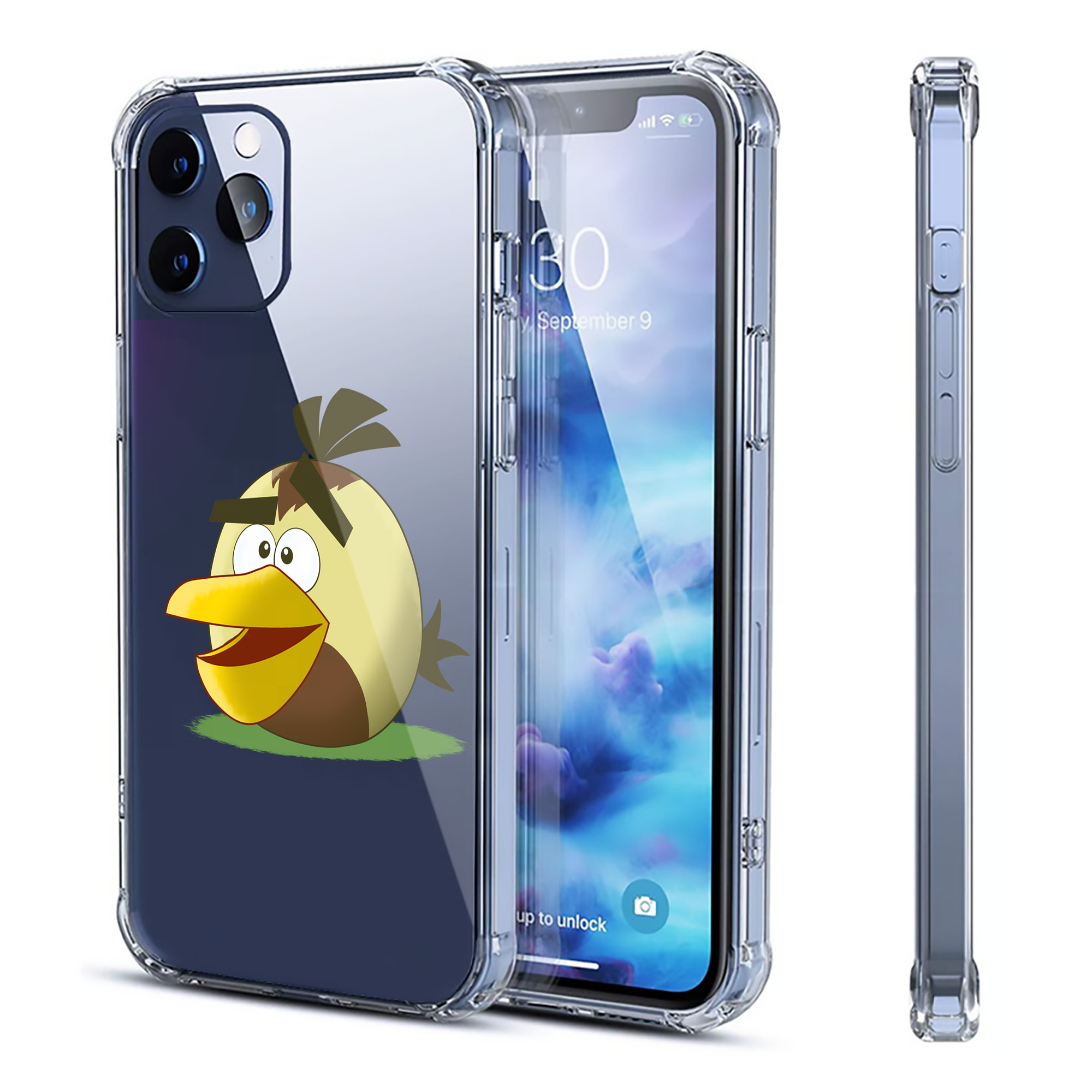 （画像用） Angry Birds アングリーバード 【iPhone 12シリーズ対応】透明スマホケース（クリアソフトケース）